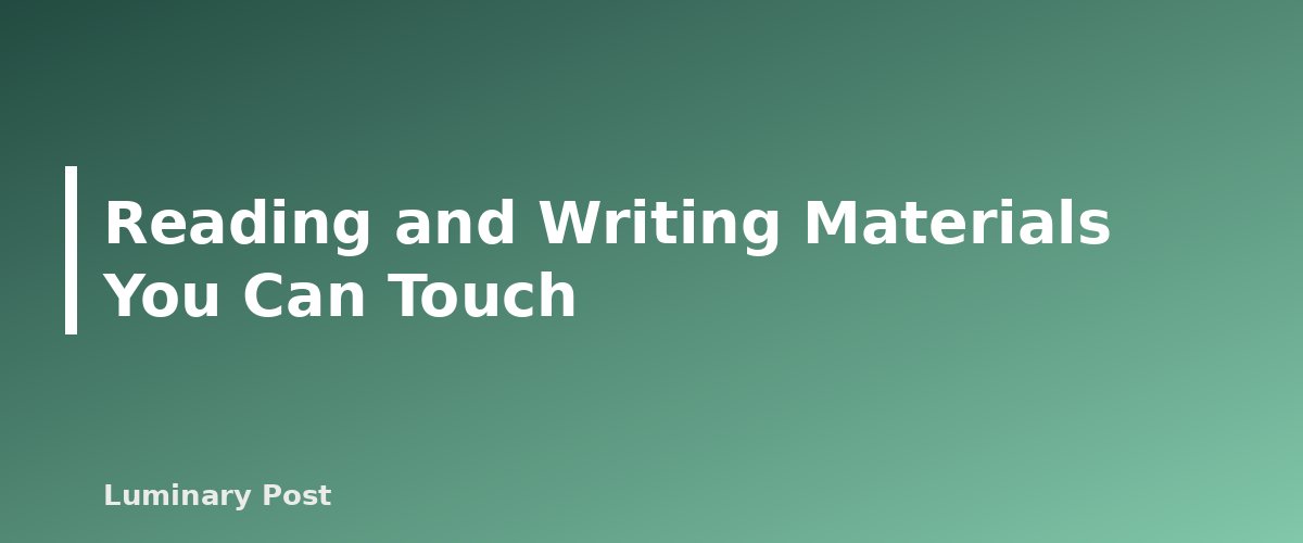 Reading and Writing Materials You Can Touch - illustration for Hands-On Learning Materials for Early Elementary: What Actually Earns Its Shelf Space