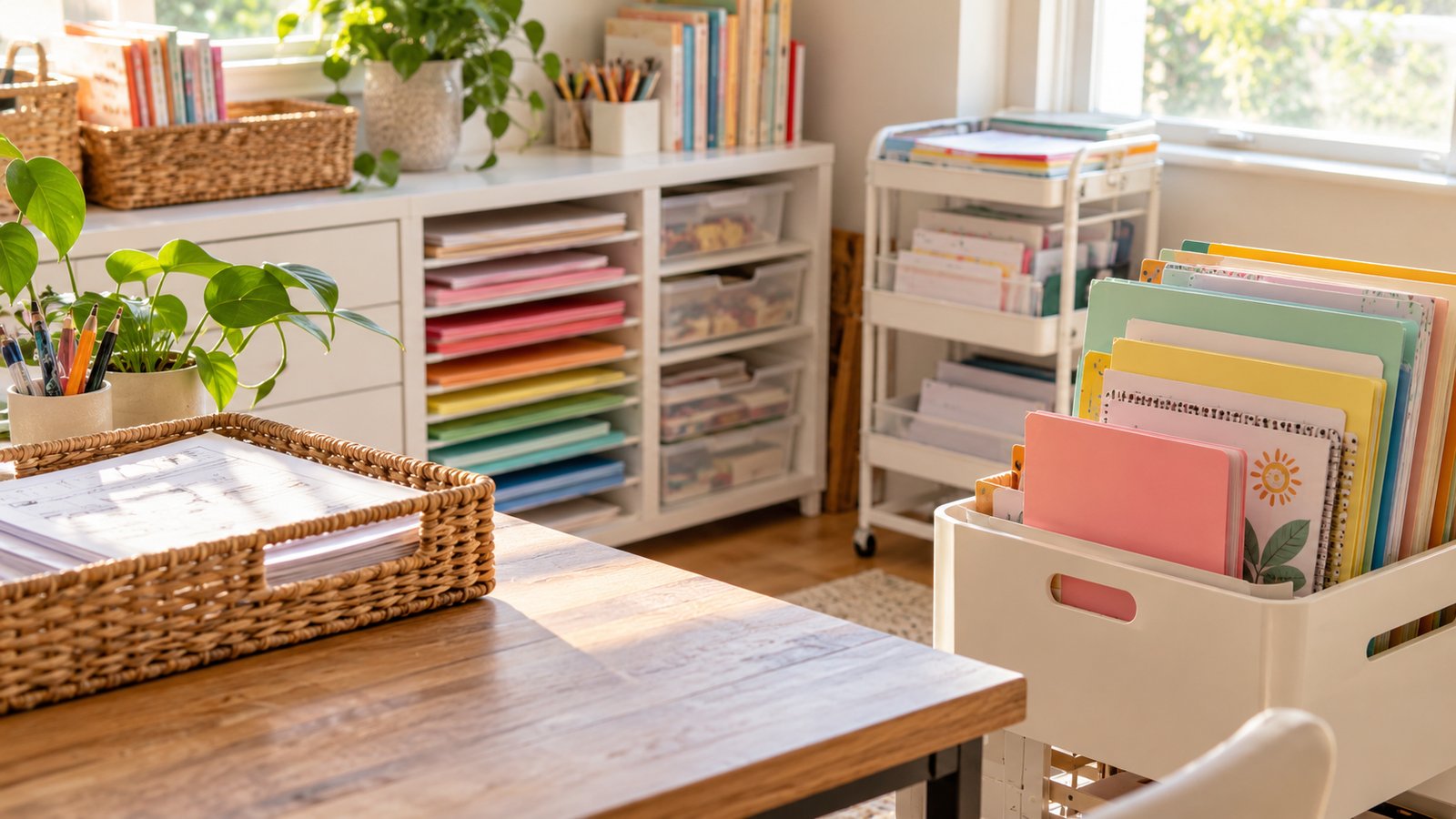 Control the Paper - Homeschool Storage Ideas for Small Homes: Organize Books, Supplies and Projects