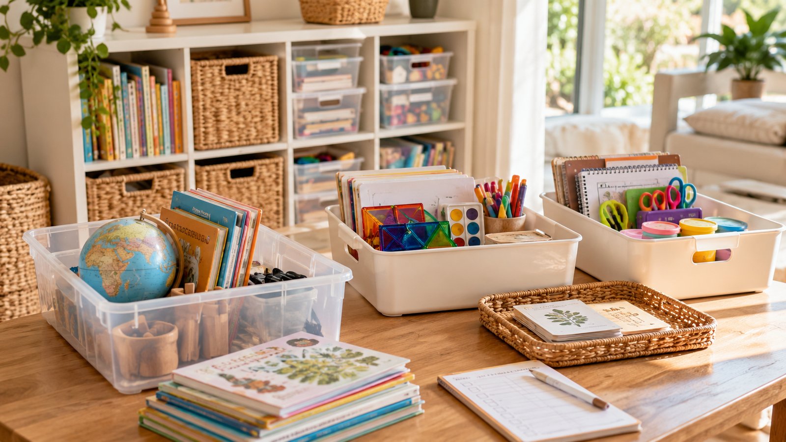 Keep It Working: Rotate and Reset - Homeschool Storage Ideas for Small Homes: Organize Books, Supplies and Projects