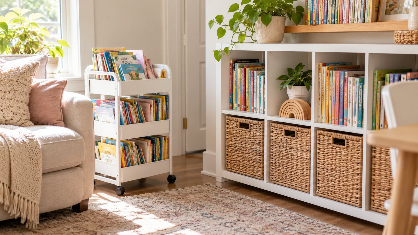 Organize Books Without a Library - Homeschool Storage Ideas for Small Homes: Organize Books, Supplies and Projects