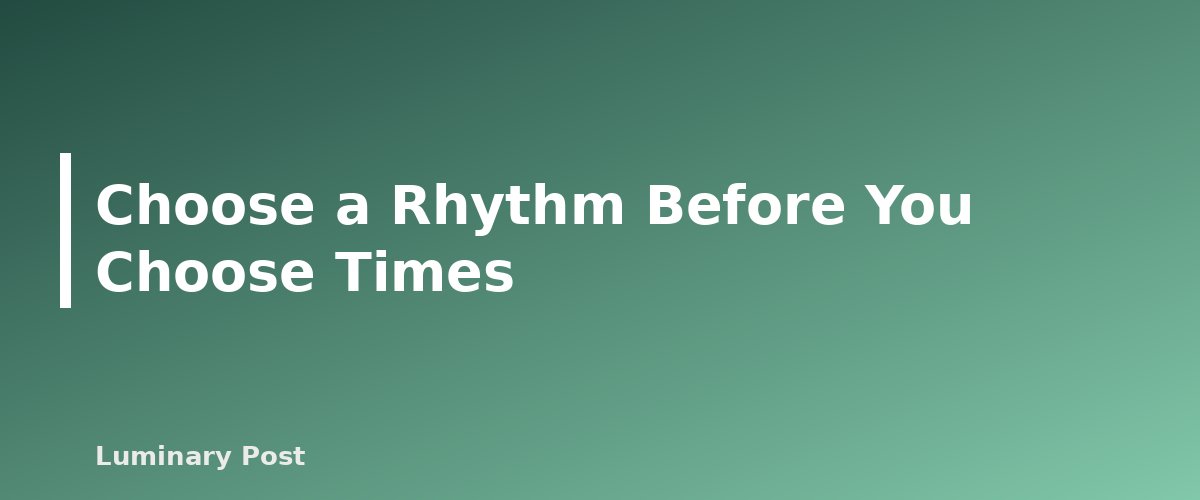 Choose a Rhythm Before You Choose Times - illustration for How to Plan a Homeschool Schedule That Works for Your Family